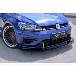 Накладка сплиттер на передний бампер на Volkswagen Golf VII R рестайл